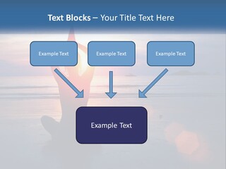 A Woman Doing Yoga On The Beach At Sunset PowerPoint Template