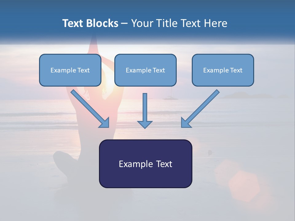 A Woman Doing Yoga On The Beach At Sunset PowerPoint Template