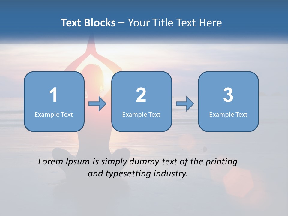 A Woman Doing Yoga On The Beach At Sunset PowerPoint Template