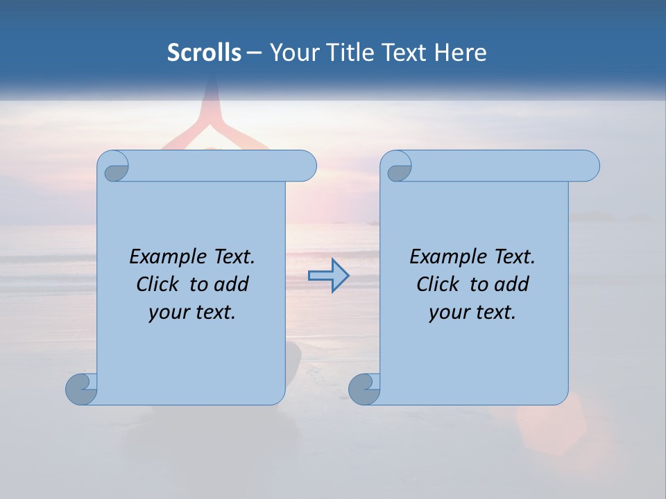 A Woman Doing Yoga On The Beach At Sunset PowerPoint Template