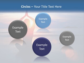 A Woman Doing Yoga On The Beach At Sunset PowerPoint Template