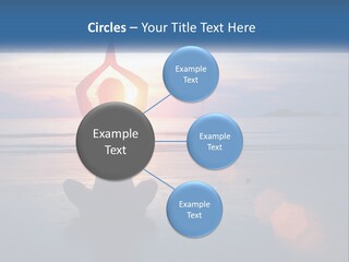 A Woman Doing Yoga On The Beach At Sunset PowerPoint Template