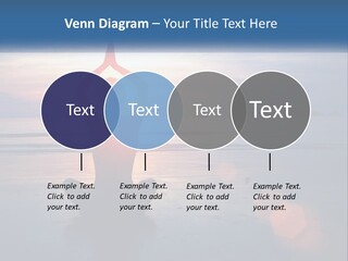 A Woman Doing Yoga On The Beach At Sunset PowerPoint Template