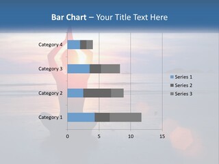 A Woman Doing Yoga On The Beach At Sunset PowerPoint Template