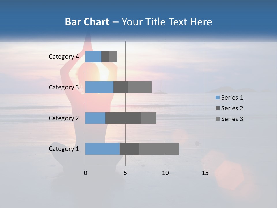 A Woman Doing Yoga On The Beach At Sunset PowerPoint Template