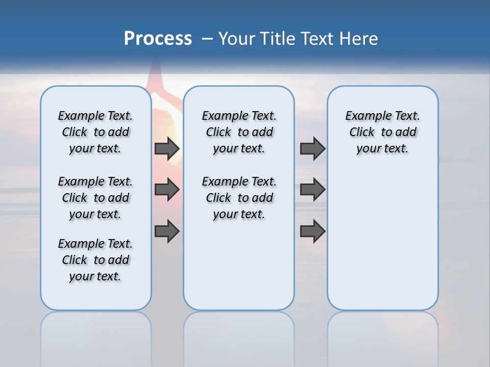 A Woman Doing Yoga On The Beach At Sunset PowerPoint Template
