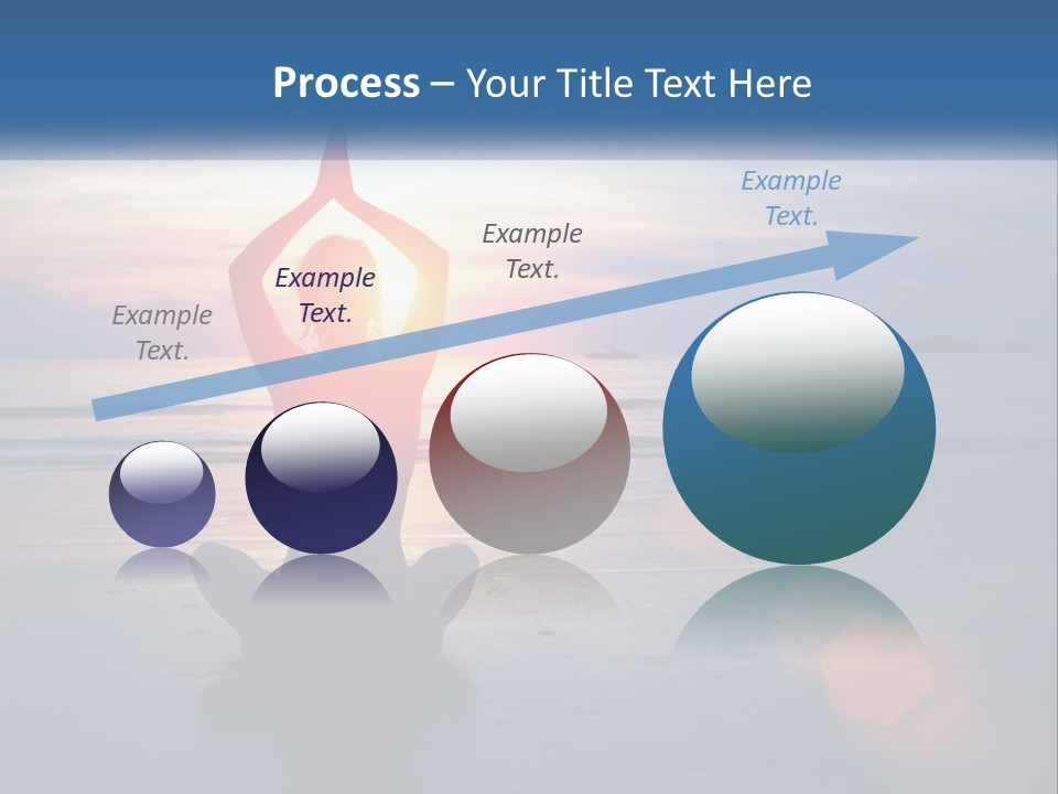 A Woman Doing Yoga On The Beach At Sunset PowerPoint Template