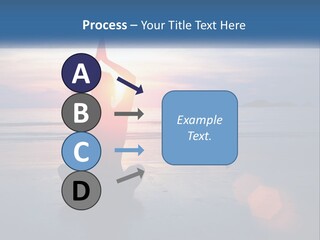 A Woman Doing Yoga On The Beach At Sunset PowerPoint Template