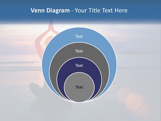 A Woman Doing Yoga On The Beach At Sunset PowerPoint Template