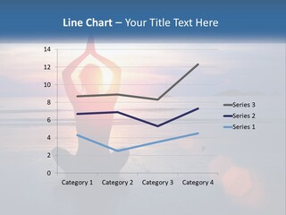 A Woman Doing Yoga On The Beach At Sunset PowerPoint Template