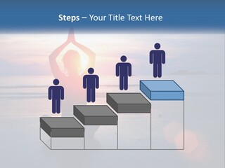 A Woman Doing Yoga On The Beach At Sunset PowerPoint Template