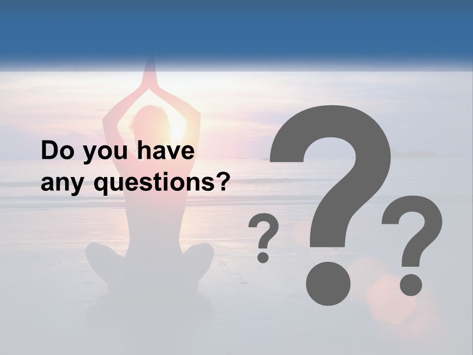 A Woman Doing Yoga On The Beach At Sunset PowerPoint Template