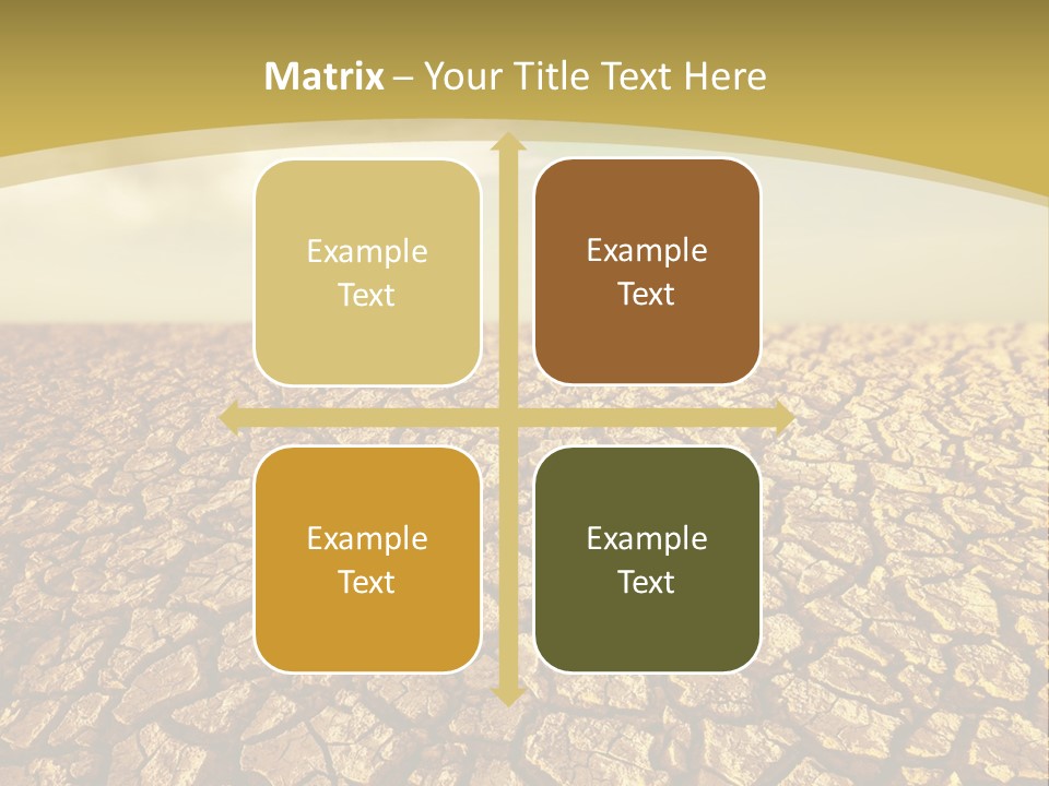 A Desert Area With A Sky And Clouds In The Background PowerPoint Template