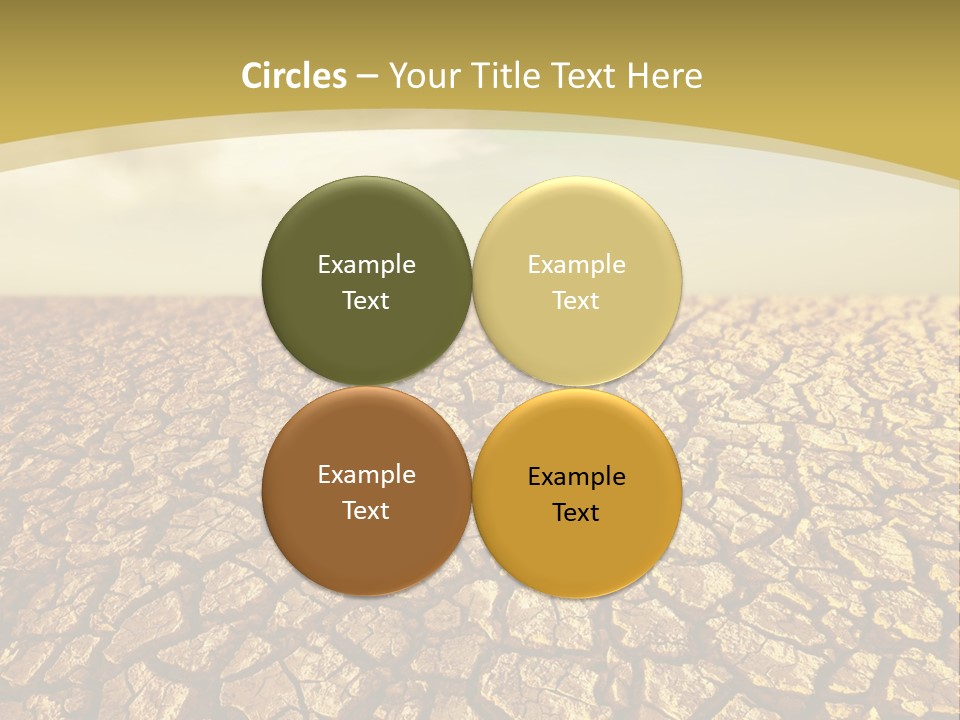 A Desert Area With A Sky And Clouds In The Background PowerPoint Template