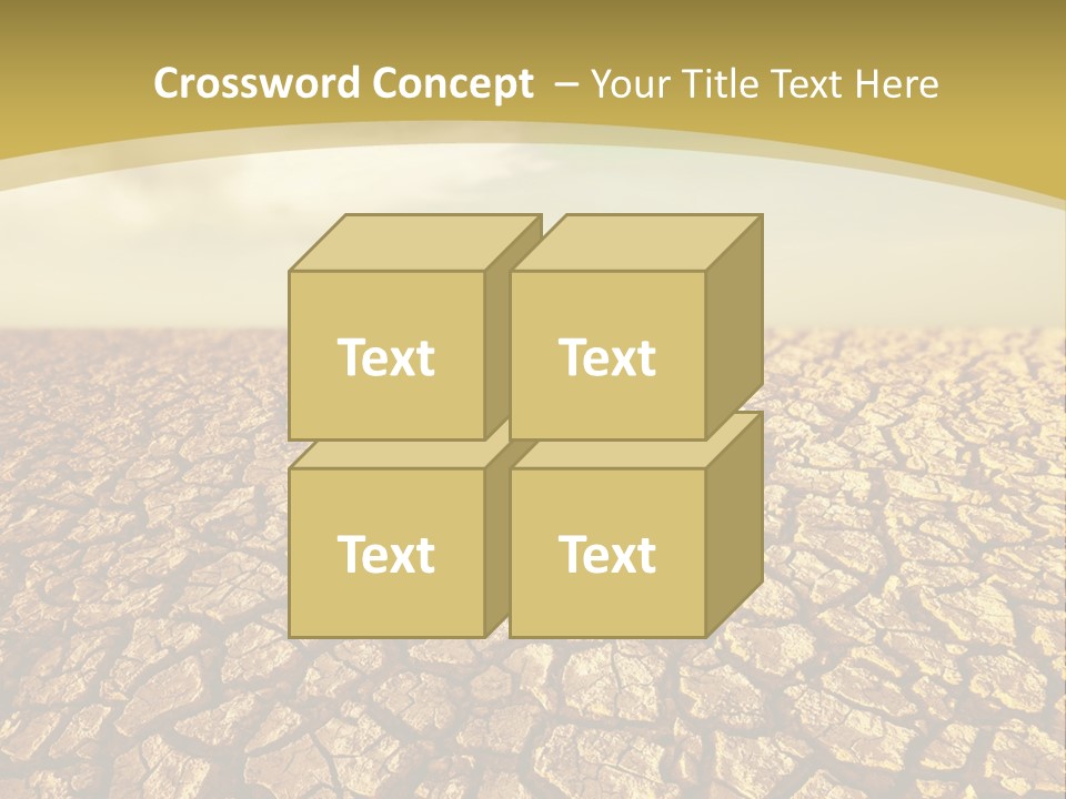 A Desert Area With A Sky And Clouds In The Background PowerPoint Template