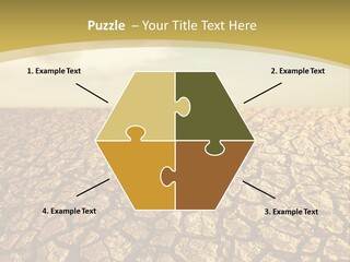 A Desert Area With A Sky And Clouds In The Background PowerPoint Template