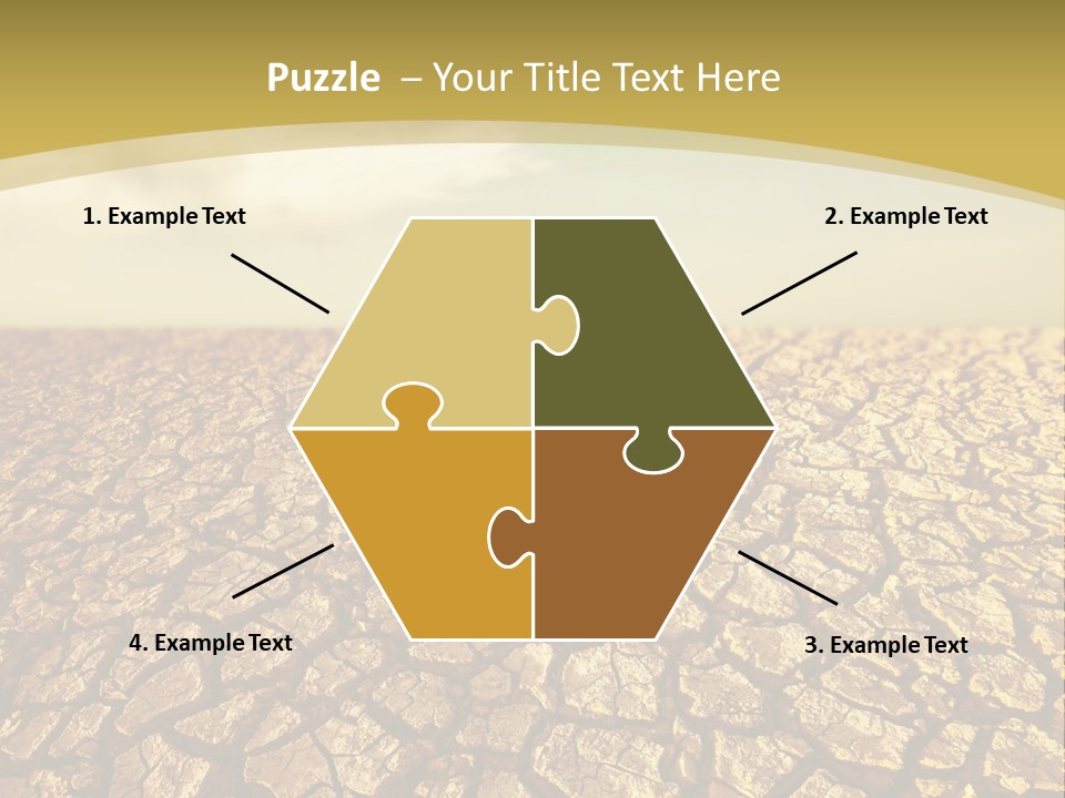 A Desert Area With A Sky And Clouds In The Background PowerPoint Template