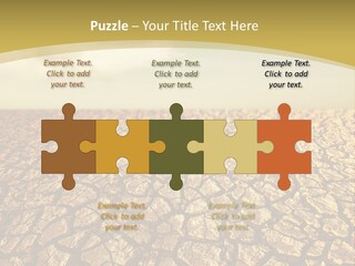 A Desert Area With A Sky And Clouds In The Background PowerPoint Template