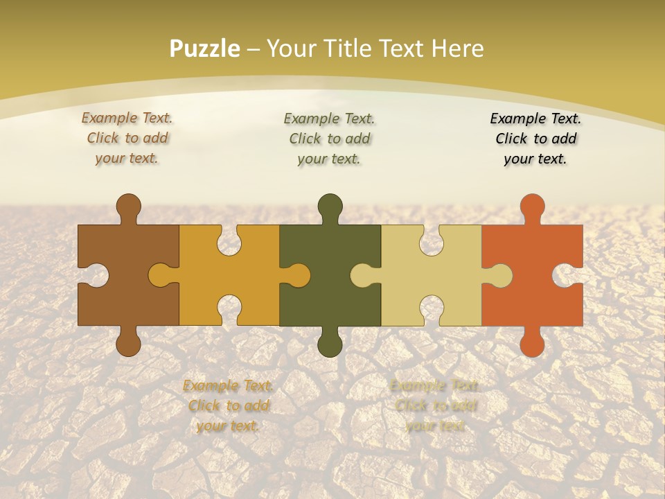 A Desert Area With A Sky And Clouds In The Background PowerPoint Template