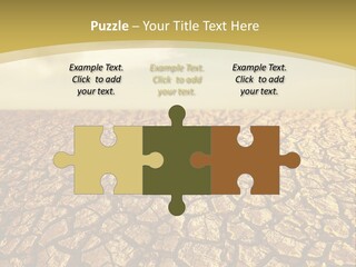 A Desert Area With A Sky And Clouds In The Background PowerPoint Template