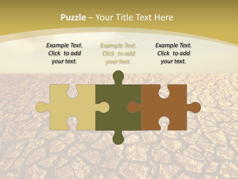 A Desert Area With A Sky And Clouds In The Background PowerPoint Template