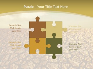 A Desert Area With A Sky And Clouds In The Background PowerPoint Template