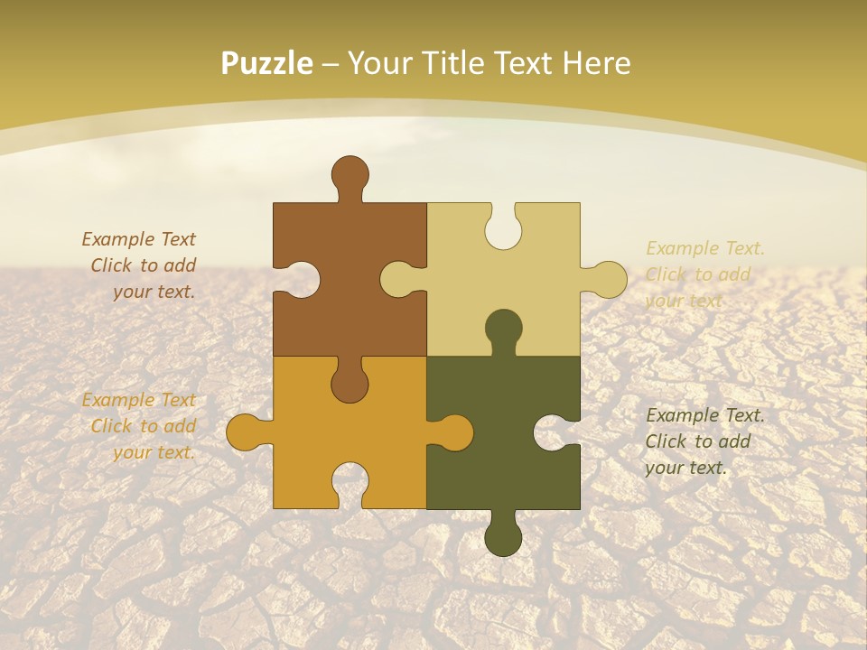 A Desert Area With A Sky And Clouds In The Background PowerPoint Template