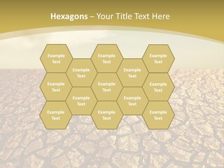 A Desert Area With A Sky And Clouds In The Background PowerPoint Template