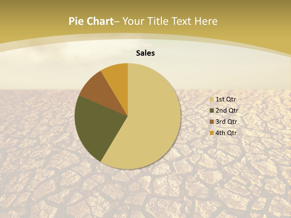 A Desert Area With A Sky And Clouds In The Background PowerPoint Template