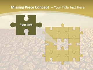 A Desert Area With A Sky And Clouds In The Background PowerPoint Template