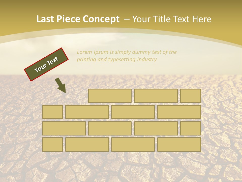 A Desert Area With A Sky And Clouds In The Background PowerPoint Template