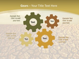 A Desert Area With A Sky And Clouds In The Background PowerPoint Template