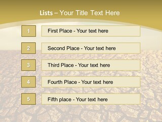 A Desert Area With A Sky And Clouds In The Background PowerPoint Template