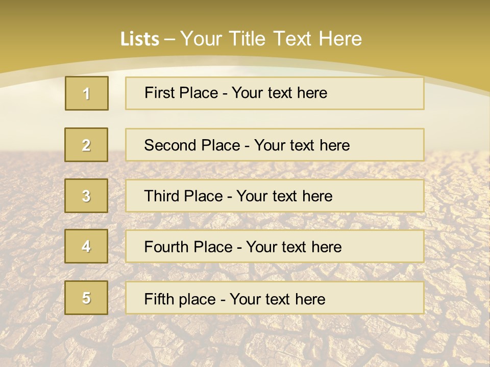 A Desert Area With A Sky And Clouds In The Background PowerPoint Template