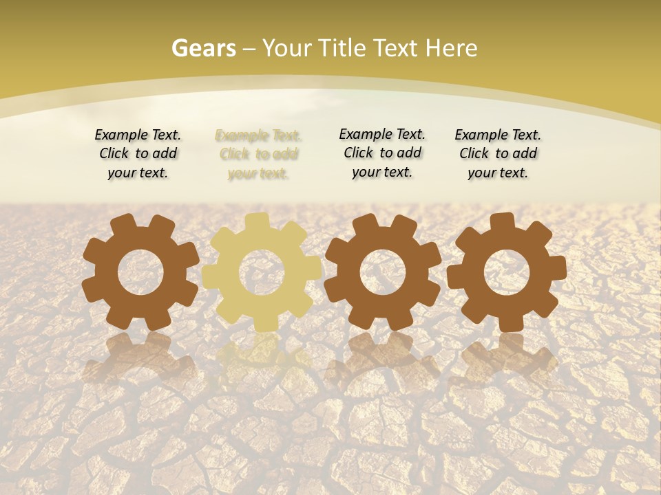 A Desert Area With A Sky And Clouds In The Background PowerPoint Template