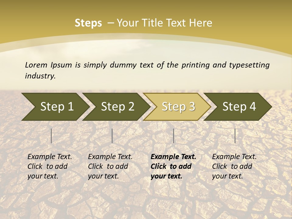 A Desert Area With A Sky And Clouds In The Background PowerPoint Template