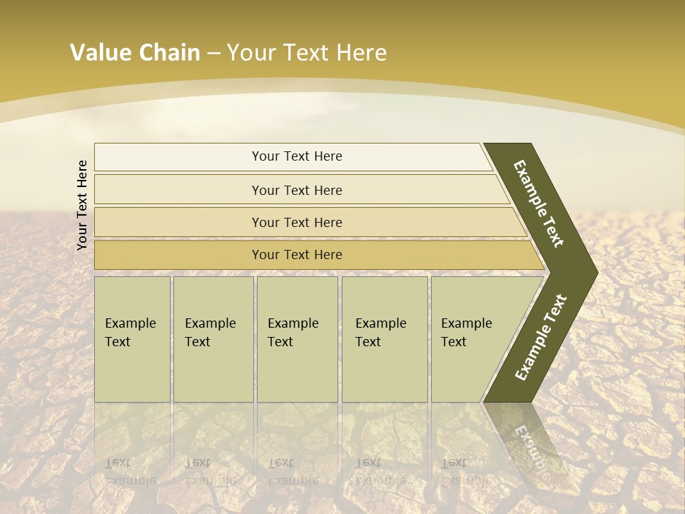 A Desert Area With A Sky And Clouds In The Background PowerPoint Template