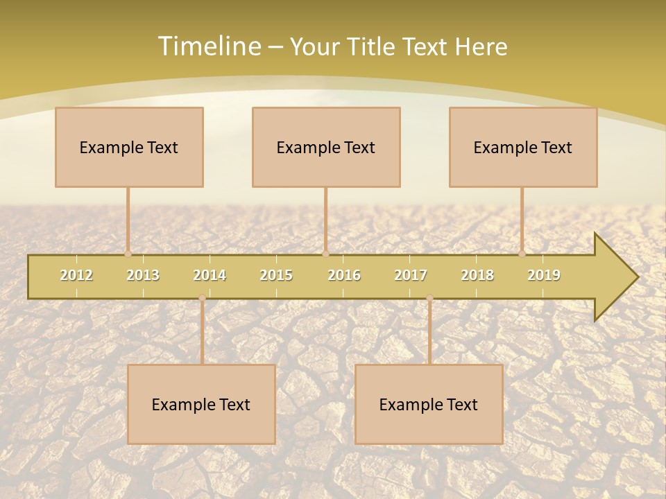 A Desert Area With A Sky And Clouds In The Background PowerPoint Template