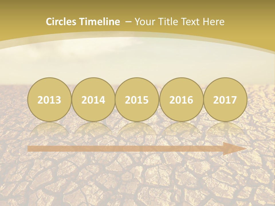 A Desert Area With A Sky And Clouds In The Background PowerPoint Template