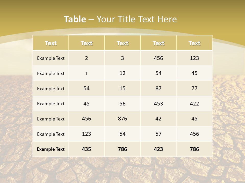 A Desert Area With A Sky And Clouds In The Background PowerPoint Template