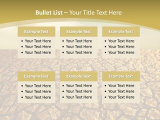A Desert Area With A Sky And Clouds In The Background PowerPoint Template