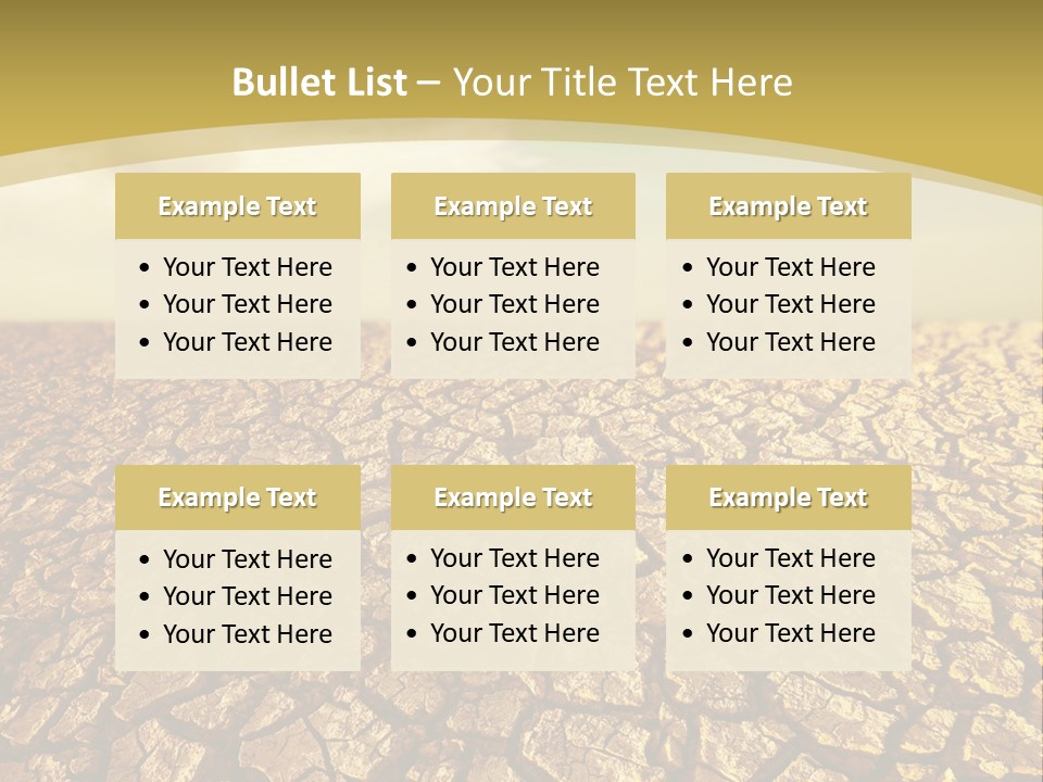 A Desert Area With A Sky And Clouds In The Background PowerPoint Template