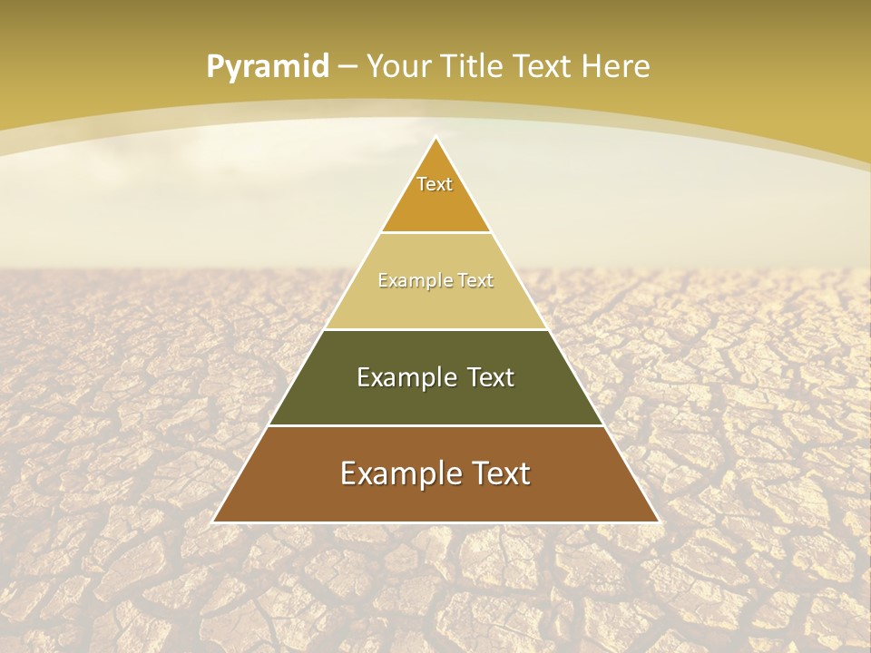 A Desert Area With A Sky And Clouds In The Background PowerPoint Template