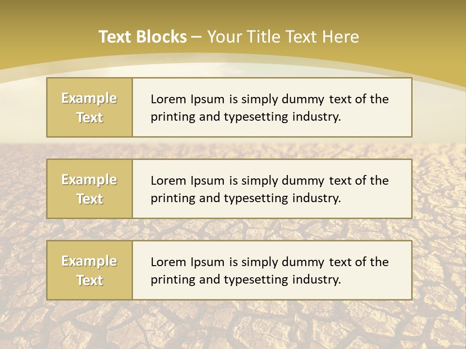 A Desert Area With A Sky And Clouds In The Background PowerPoint Template