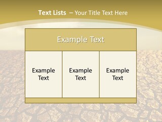 A Desert Area With A Sky And Clouds In The Background PowerPoint Template