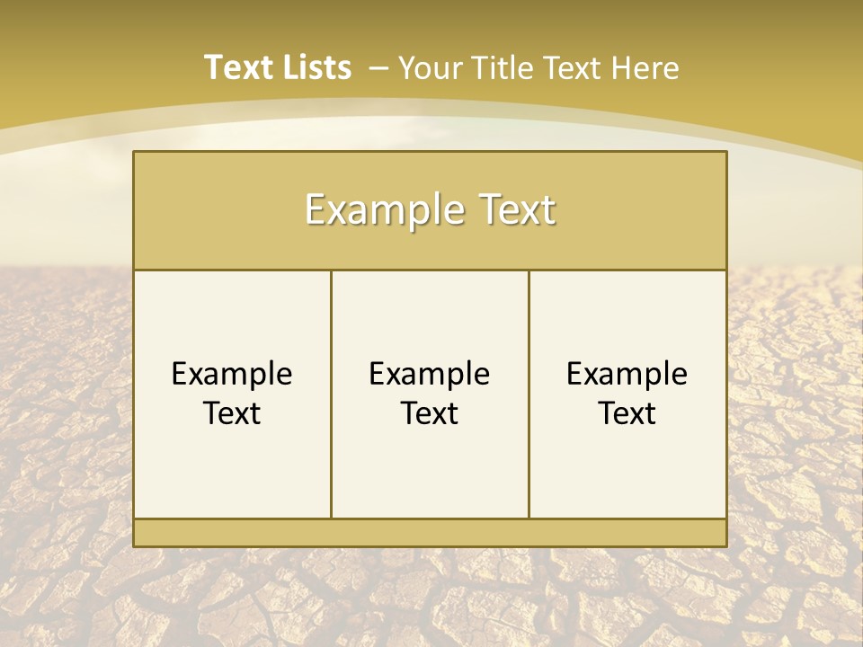 A Desert Area With A Sky And Clouds In The Background PowerPoint Template