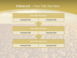 A Desert Area With A Sky And Clouds In The Background PowerPoint Template