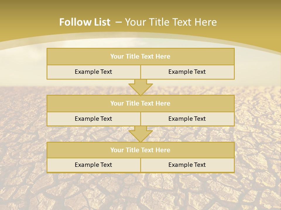 A Desert Area With A Sky And Clouds In The Background PowerPoint Template