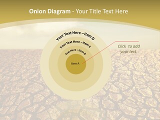 A Desert Area With A Sky And Clouds In The Background PowerPoint Template