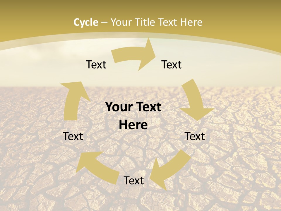 A Desert Area With A Sky And Clouds In The Background PowerPoint Template